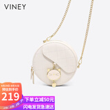 viney牛皮包包女包小众斜挎手机包单肩小圆包生日礼物高级感送女友老婆
