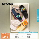 CROCS卡骆驰贝雅卡骆班凉拖男鞋女鞋户外拖鞋沙滩鞋|205392 黑色/白色-066 37 /38(230mm)