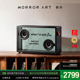 MORRORART 莫纳 A1悬浮透明歌词音箱无线蓝牙桌面音响通透可视化音箱家智能家居生日情人节七夕礼物 歌词音箱-黑色