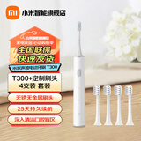 米家小米（MI）声波电动牙刷T300成人情侣充电式智能防水震动  教师节礼物推荐 【送4支定制刷头】米家声波电动牙刷 T300