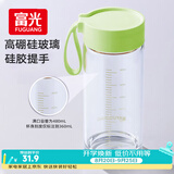 富光玻璃杯高硼硅玻璃水杯子女生便携牛奶咖啡刻度高颜值茶杯480ml
