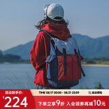 ACROSS双肩包男女背包大容量电脑包休闲旅行包时尚背包潮流学生情侣书包 灰红蓝