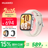 华为（HUAWEI）WATCH FIT 4 智能运动手表 超轻薄大屏 潮流运动 长续航 蓝牙通话 运动手表 悦动白 氟橡胶表带