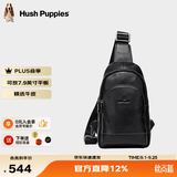暇步士（Hush Puppies）男士胸包斜挎包新款真皮随身轻便运动背包时尚青年高档单肩包礼物 休闲款HA-1611023W-5723