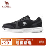骆驼（CAMEL）网面透气跑步女鞋轻量健步运动鞋子 CD2223L6852 黑色 40