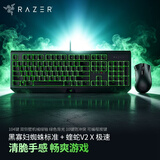 雷蛇（Razer） 黑寡妇蜘蛛标准 机械键盘 游戏键盘 办公键盘 电脑键盘 ABS键帽104键 黑寡妇标准版+蝰蛇v2x极速版