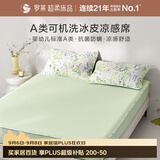 罗莱家纺 A类花卉冰丝席【可机洗】抗菌防螨凉席 床笠款 绿180*200*30