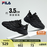 斐乐火星系列｜斐乐跑步鞋男女老爹鞋复古增高休闲鞋黑色运动鞋 女-黑-BK 38.5