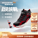 Skechers斯凯奇儿童秋冬休闲男女童二棉鞋轻质加绒保暖靴405222L/302583L 男童/黑色/红色/BKRD 33