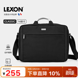 乐上（LEXON）电脑包手提单肩包男士商务苹果笔记本包14英寸简约出差公文包蓝黑
