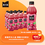 可口可乐（Coca-Cola）美汁源 爽粒花语 红葡萄汁 果汁饮料 450ml*12瓶