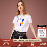 斐乐（FILA） 女装官方女士短袖T恤夏季休闲运动内搭t恤百搭短T上衣 标准白-F11W118151F S （160/80A/S）