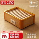 湘森实木烤火炉取暖器家用暖脚器电暖足烤火箱家用烤火器办公室烘脚器烤脚取暖器电热烤火盆暖脚神器XR 45*32CM豪华单人加大款【过热保护+智能温控】