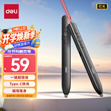 得力（deli）红光PPT翻页笔 可书写 触控笔 百米远控 磁力吸附 智能充电激光翻页笔MA112