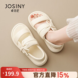 卓诗尼（Josiny）沙滩凉鞋女2026夏季新款仙女风蝴蝶结厚底凉鞋软底休闲凉鞋