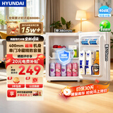HYUNDAI（韩国）冰箱小型单开门迷你型小冰箱家用宿舍租房冷藏制冷冰箱办公室节能省电 48L白【租房办公】【3天约一度电】