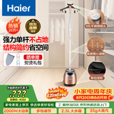 海尔（Haier）立式挂烫机35g蒸汽量2.5L水箱家用大功率手持蒸汽衣物护理机服装店高温杀菌烫衣机熨斗HGS-2510B