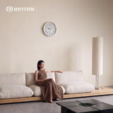 丽声（RHYTHM）日本静音夜光客厅大挂钟家用轻奢简约时尚32cmCMG635WR08中秋节