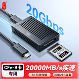 川宇Type-C3.2Gen2x2高速读卡器 支持cfe b存储卡8K素材20Gbps传输多功能适用相机手机平板电脑
