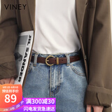 viney牛皮女士皮带复古针扣裤带时尚简约裙带百搭轻奢腰带装饰生日礼物