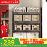 溢彩年华 厨房置物架加粗加厚微波炉架落地层架可调节储物架货架6396