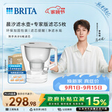 碧然德（BRITA）过滤净水器 家用滤水壶 Kalea 晨汐系列XL  3.5L（灰）+专家版滤芯5枚 环保加固包装