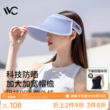 VVC遮阳帽夏季男女户外骑行太阳帽女神帽遮脸防紫外线防晒帽 【青春款】灰度蓝 可调节