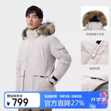 骆驼（CAMEL）【王俊凯同款】户外羽绒服男女中长款700蓬防泼水加厚御寒外套