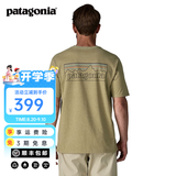 巴塔哥尼亚（Patagonia）男女情侣款通勤P-6 Logo混纺棉休闲潮流户外透气短袖T恤 38504 POGM L 176/185(CM)  80/91(KG)