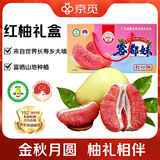 京觅梅州大埔红心蜜柚2粒大果 净重5斤+ 红肉柚子生鲜中秋水果礼盒