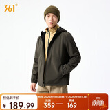 361°外套男秋冬季三防加绒保暖运动休闲夹克风衣652544605D-2