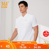 361°polo衫男2026年夏季新款休闲透气短袖情侣运动翻领t恤女父亲节 【男款】本白 M
