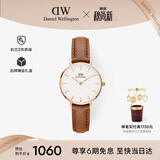 丹尼尔惠灵顿（DanielWellington）DW女士手表经典皮质简约时尚欧美石英腕表生日礼物送女友DW228