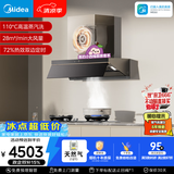 美的（Midea）【小西梅AK7PRO+AK7液化气】烟灶联动套装蒸汽洗28风量顶侧一体+5.0kW双边定时灶72%热效一级能效