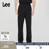 Lee日常经典舒适直筒字母Logo织标男士日常休闲布裤潮流LMB0099 黑色 33
