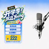 iSK AT100 免电源5V电容麦克风手机电脑声卡音箱全民K歌抖音快手直播设备喊麦网络K歌录音专业话筒 