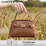 CHARLES&KEITH鳄鱼纹手提包斜挎婚包包女包生日礼物送女友CK2-50270880-1