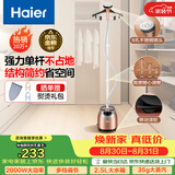 海尔（Haier）立式挂烫机35g蒸汽量2.5L水箱家用大功率手持蒸汽衣物护理机服装店高温杀菌烫衣机熨斗HGS-2510B