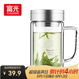 富光双层玻璃杯高硼硅男女士办公大容量茶水分离耐热泡茶水杯子带把手