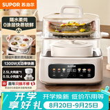 苏泊尔（SUPOR）电炖锅 炖汤盅 电炖盅隔水炖0涂层家用煲汤炖汤锅陶瓷燕窝蒸炖一体多功能锅17L电蒸锅 DZ20FC871