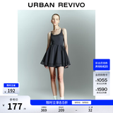 UR2026夏季新款女装拼接设计感超短款吊带连衣裙UYU760005+ 墨蓝 S