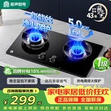 容声燃气灶液化气煤气灶双灶猛火家用5.0KW嵌入式台式灶具一级能效大火力JZY-RLB4Y