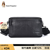 暇步士（Hush Puppies）窄肩带斜挎单肩包牛皮男大容量复古邮差挎包休闲简约生日礼物