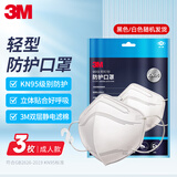 3M口罩9513轻型N95立体KN95防沙尘防飞沫颗粒物防雾霾PM2.5 3只