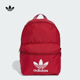 adidas休闲日常通勤运动双肩背包学生书包开学男女阿迪达斯三叶草   胜利红   NS(均码)
