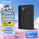 忆捷（EAGET）移动硬盘 1TB 双盘备份 USB3.0 G20CPRO 2.5英寸 外接外置存储数据照片 高速传输防震 黑色