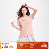 361°t恤衫女夏季新款潮流休闲宽松运动正肩上衣服短袖女装662629106-5
