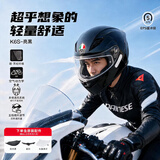 AGV摩托车头盔K6S碳芳纶纤维大尾翼3C认证摩旅跑盔亮黑M(55-56)