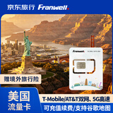 美国电话卡T-Mobile/AT&T双网5G高速流量手机卡 30天 30GB