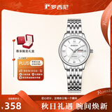 罗西尼（ROSSINI）手表女款 生日礼物商务日历钢带女士石英表白盘618574